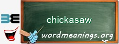 WordMeaning blackboard for chickasaw
